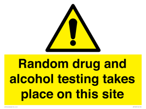 Random drug and alcohol testing takes place on this site